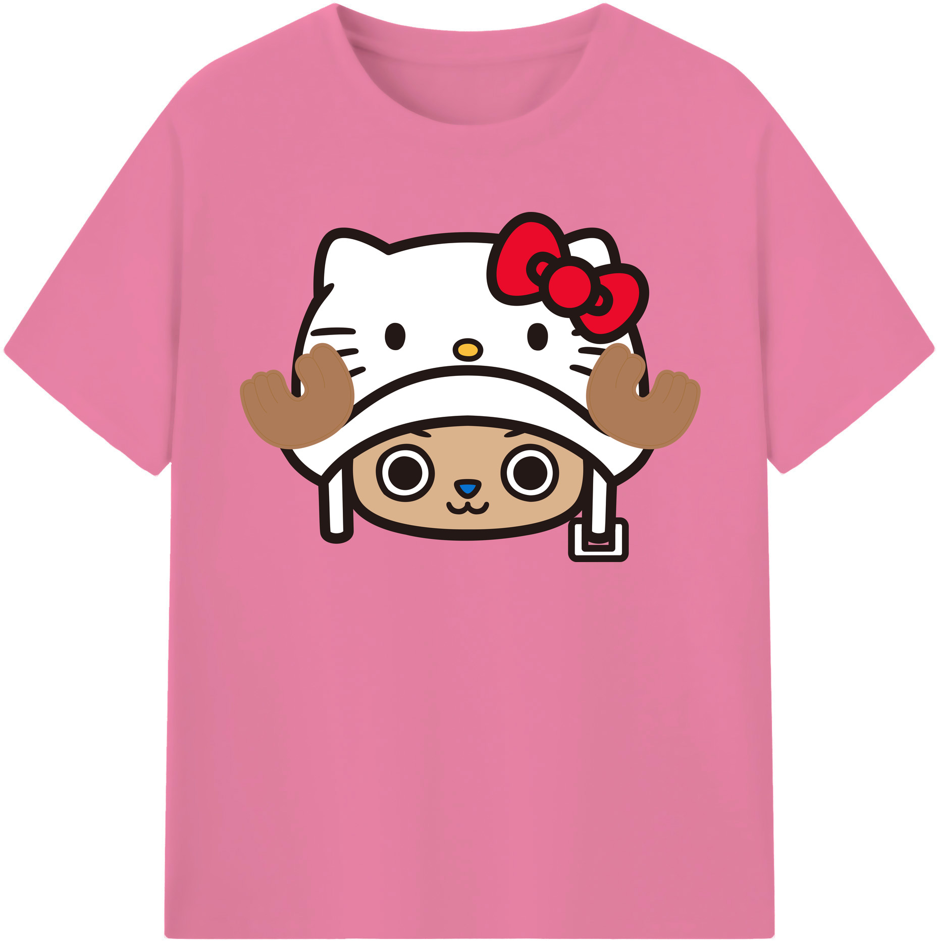 （画像用） Hello Kitty ハローキティ 綿100％半袖Tシャツ（フロントプリント）